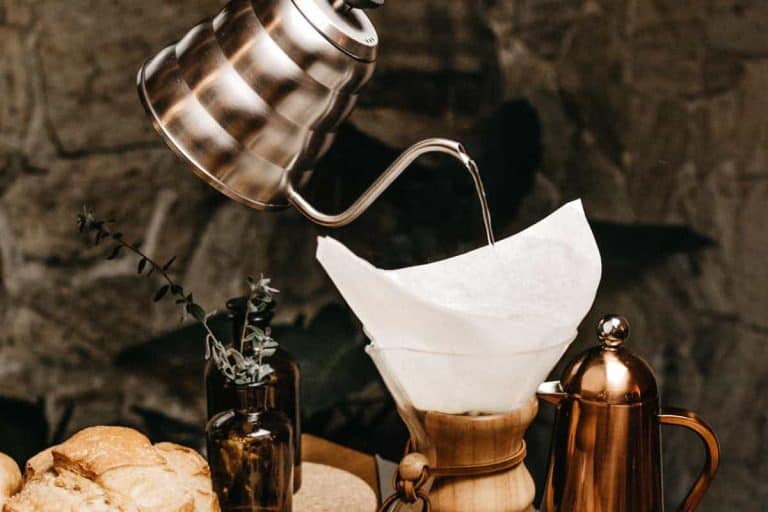 Pour-over coffee brewing